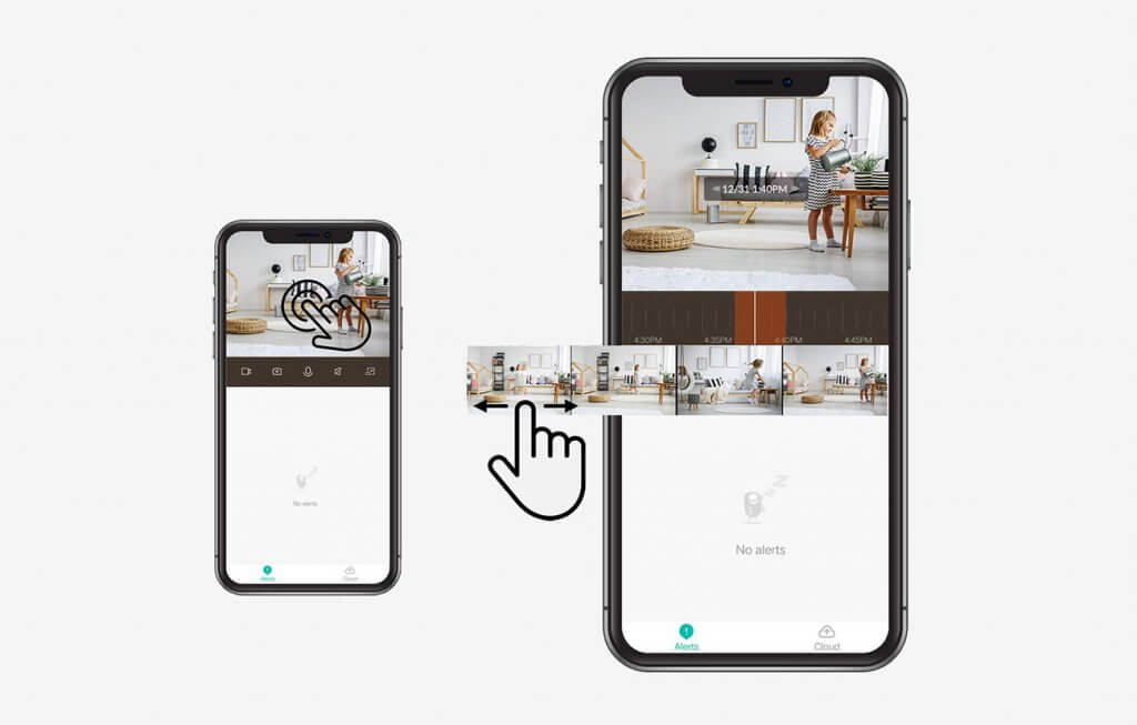 Smartphone connected to YI 87025