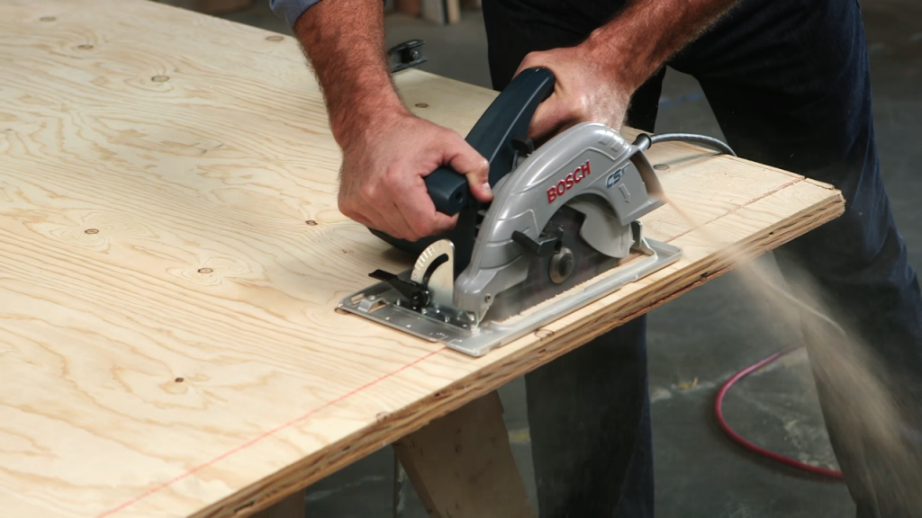 Bosch CS5 Circular Saw angle cut through plywood