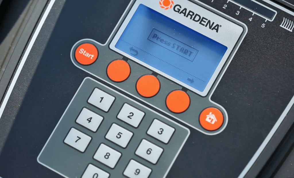 Gardena R80Li close up of controls