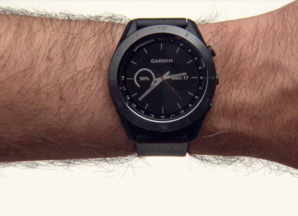 Garmin Approach S60 on wrist