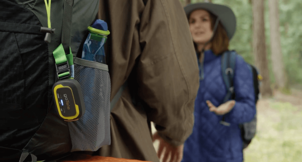 goTele GPS Tracker on backpack