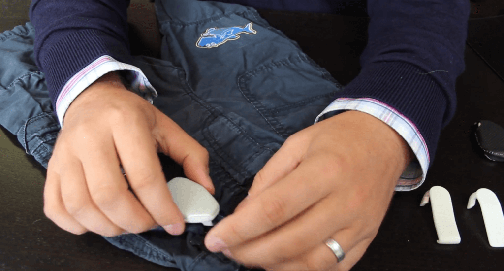Jiobit GPS Tracked attached to kids pants