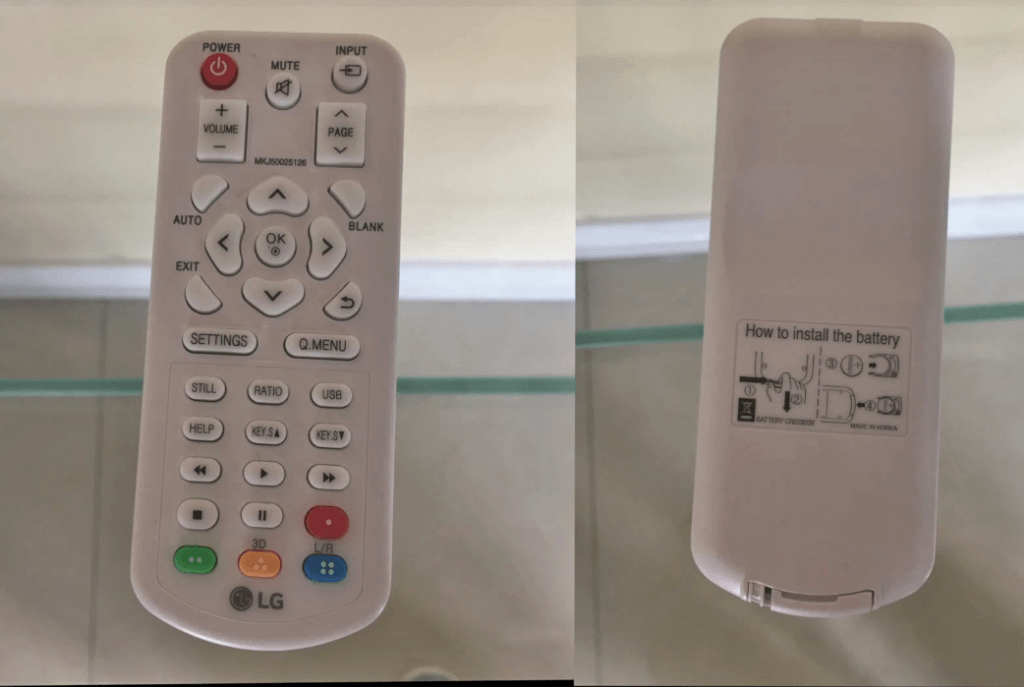 LG PH550 remote control