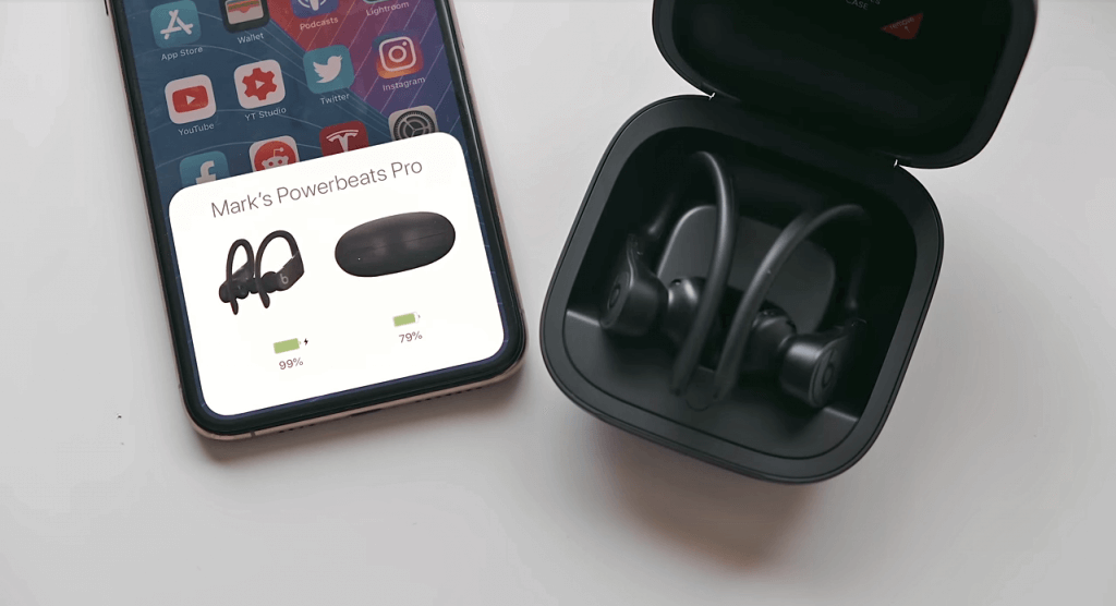 Powerbeats Pro Totally Wireless Earphones case and iPhone